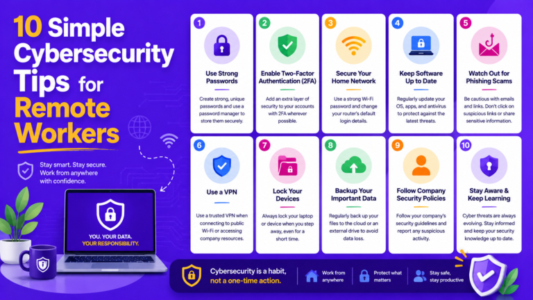 10 Simple Cybersecurity Tips for Remote Workers